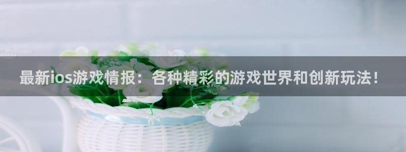 星欧娱乐平台官网登录：最新ios游戏情报：各种精彩的游戏世界
